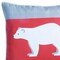Homeroots Multi Color Christmas Bear Printed Decorative Throw Pillow Cover 18 x 18 in. 355349 - alternate 4